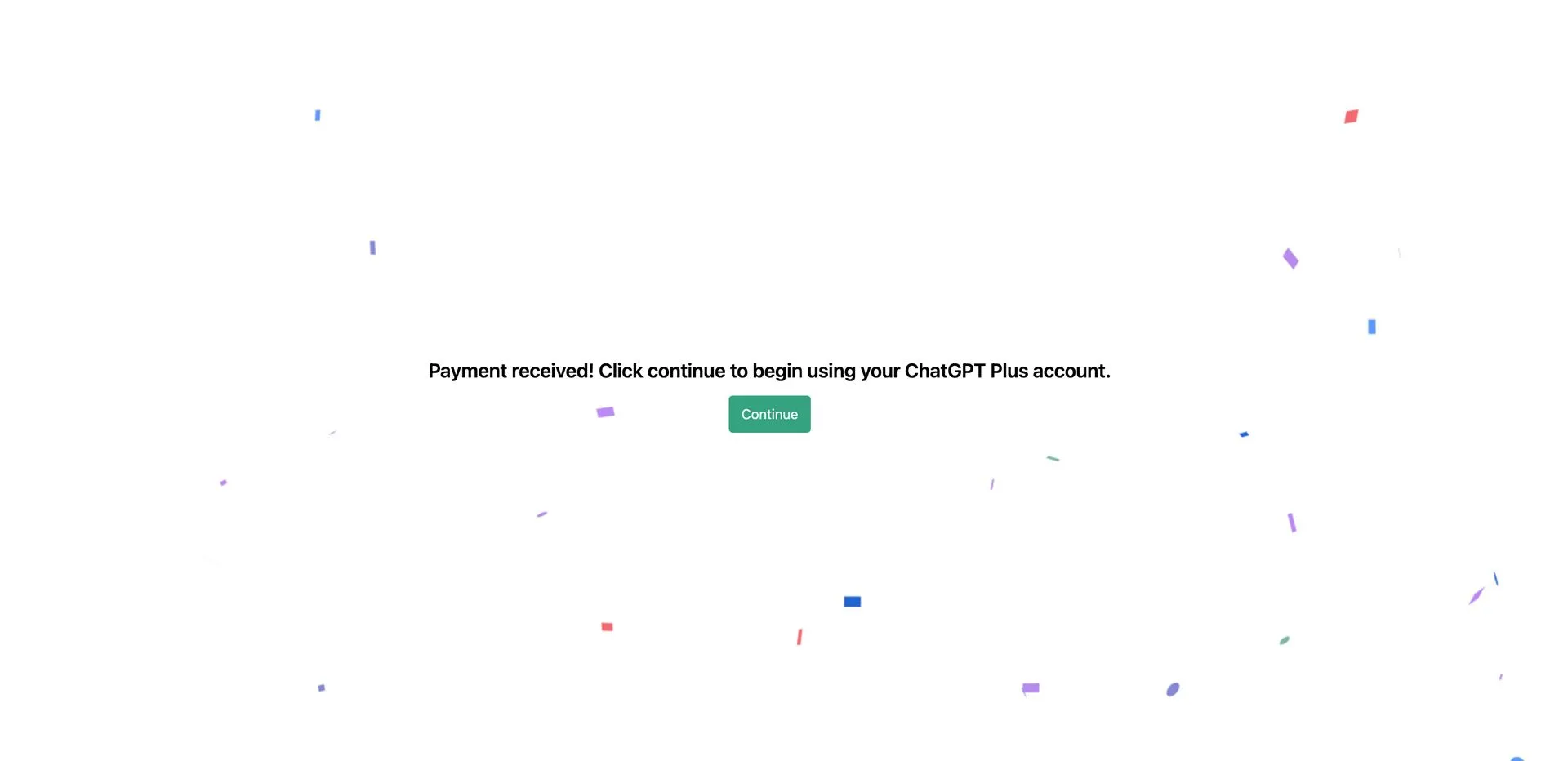 ChatGPT Plus 订阅成功