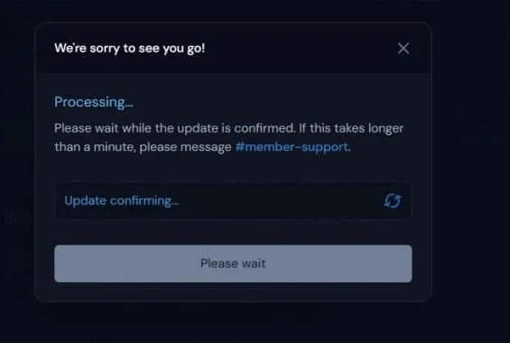 Midjourney 取消訂閱處理中
