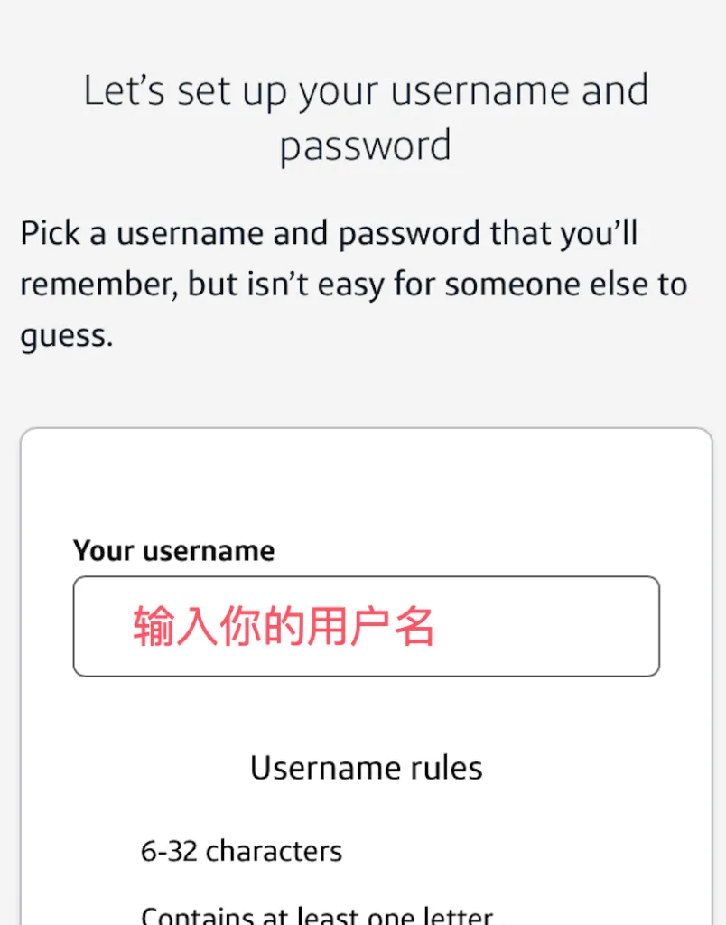 用户名设置页面