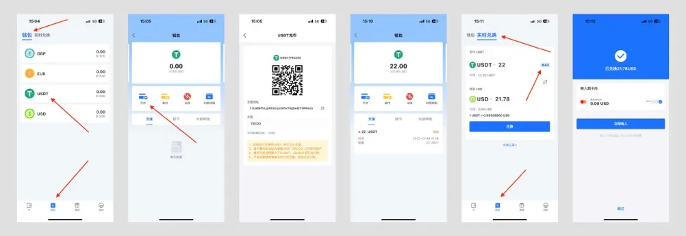 购买 USDT 页面