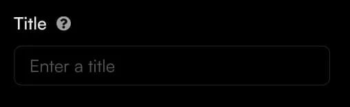 Suno AI 歌曲名称栏位