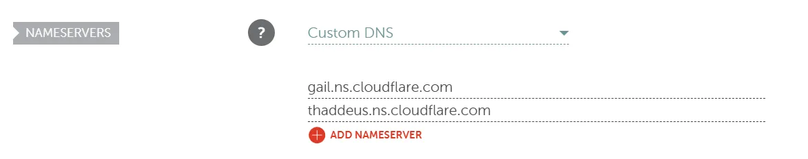 Cloudflare NS 设置