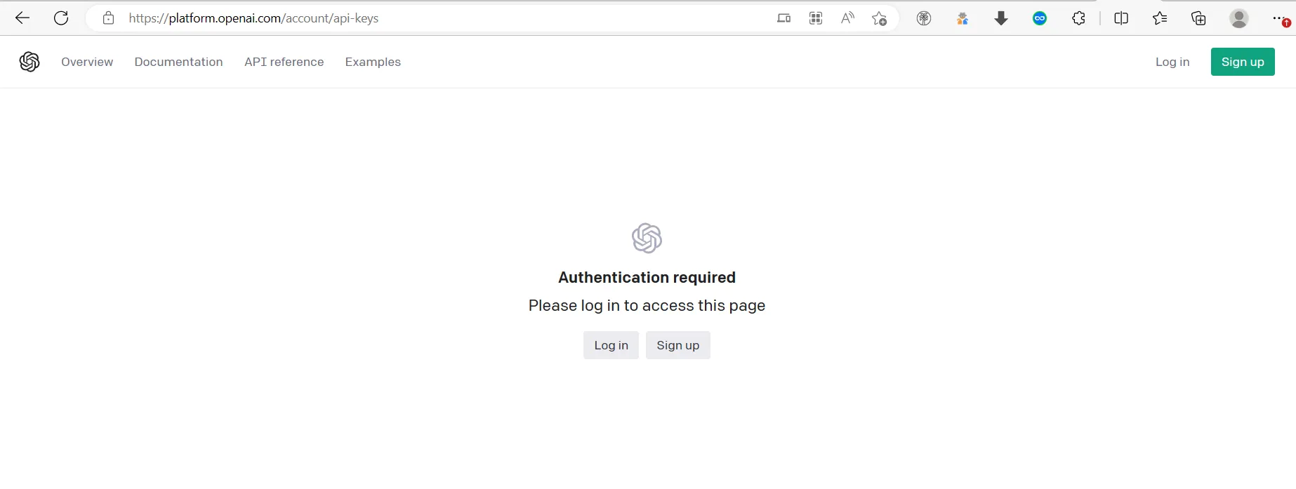OpenAI API 页面