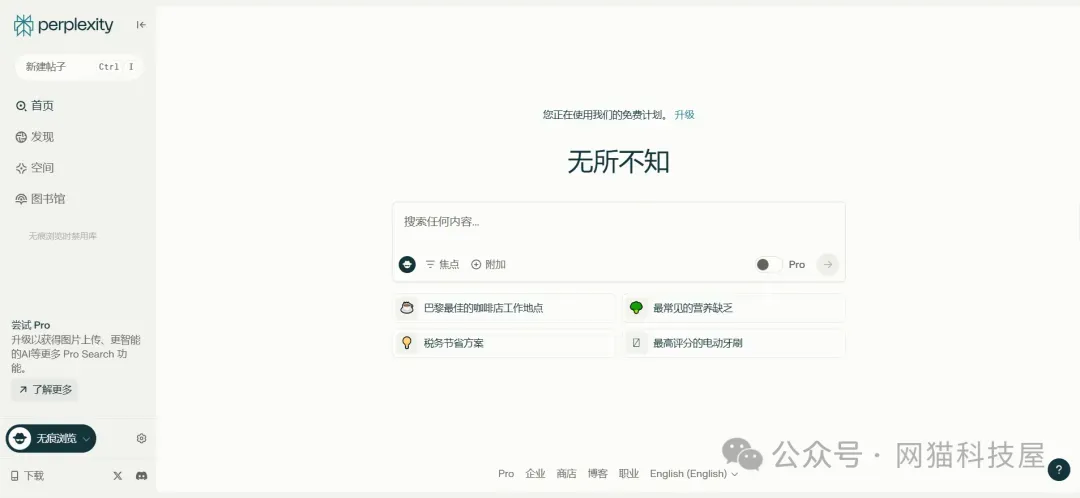 Perplexity AI 界面