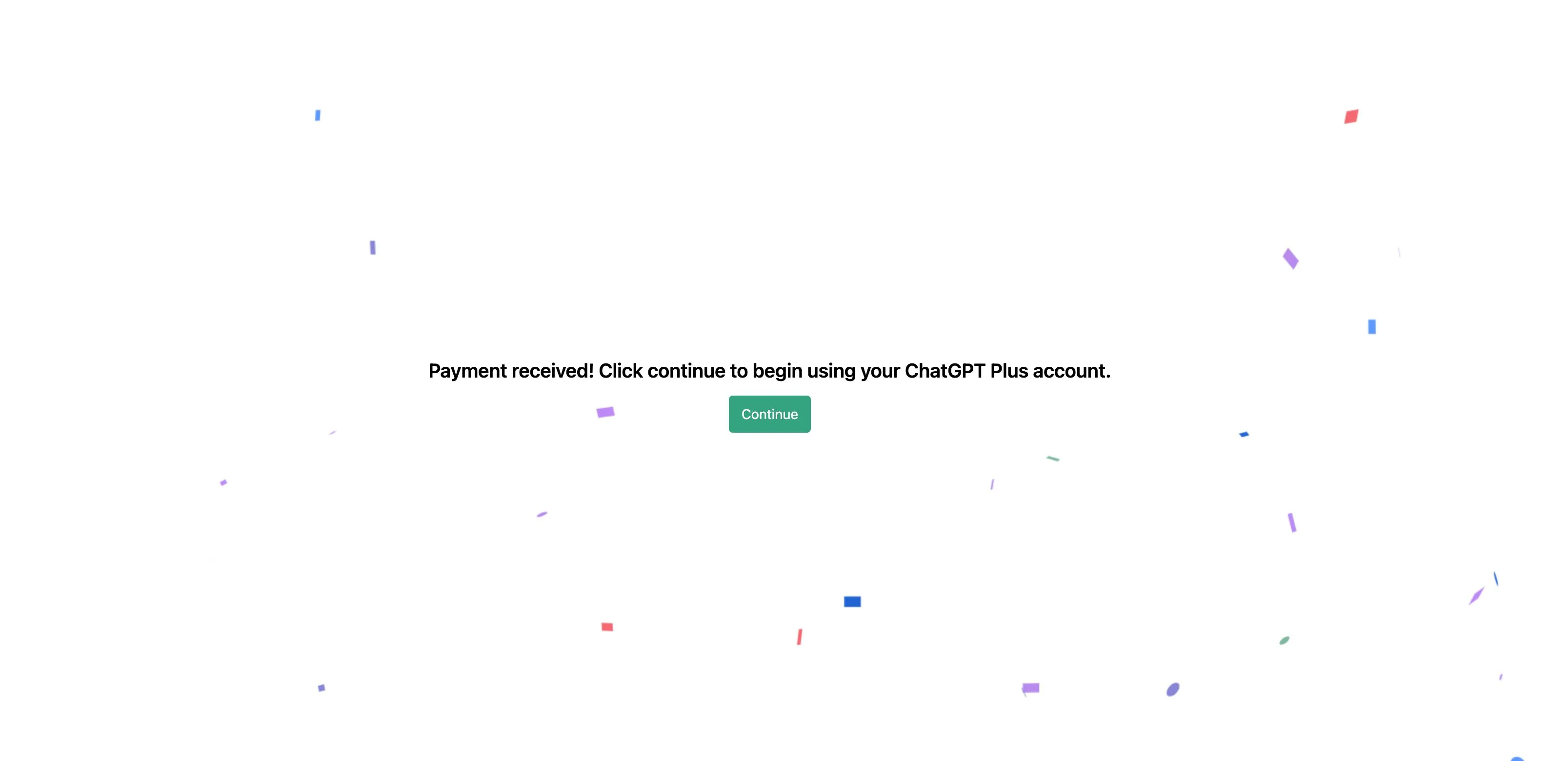 ChatGPT Plus 开通成功