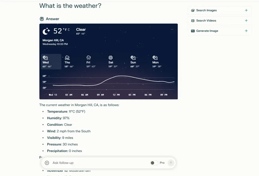 Perplexity AI 查询示例