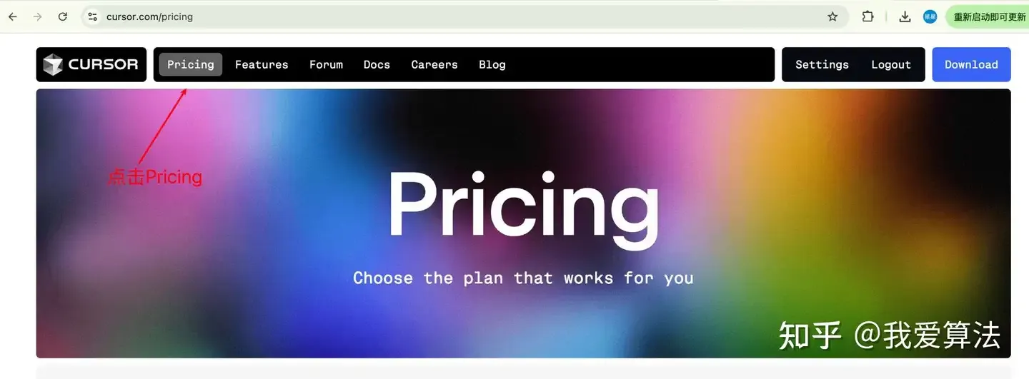 Pricing页面